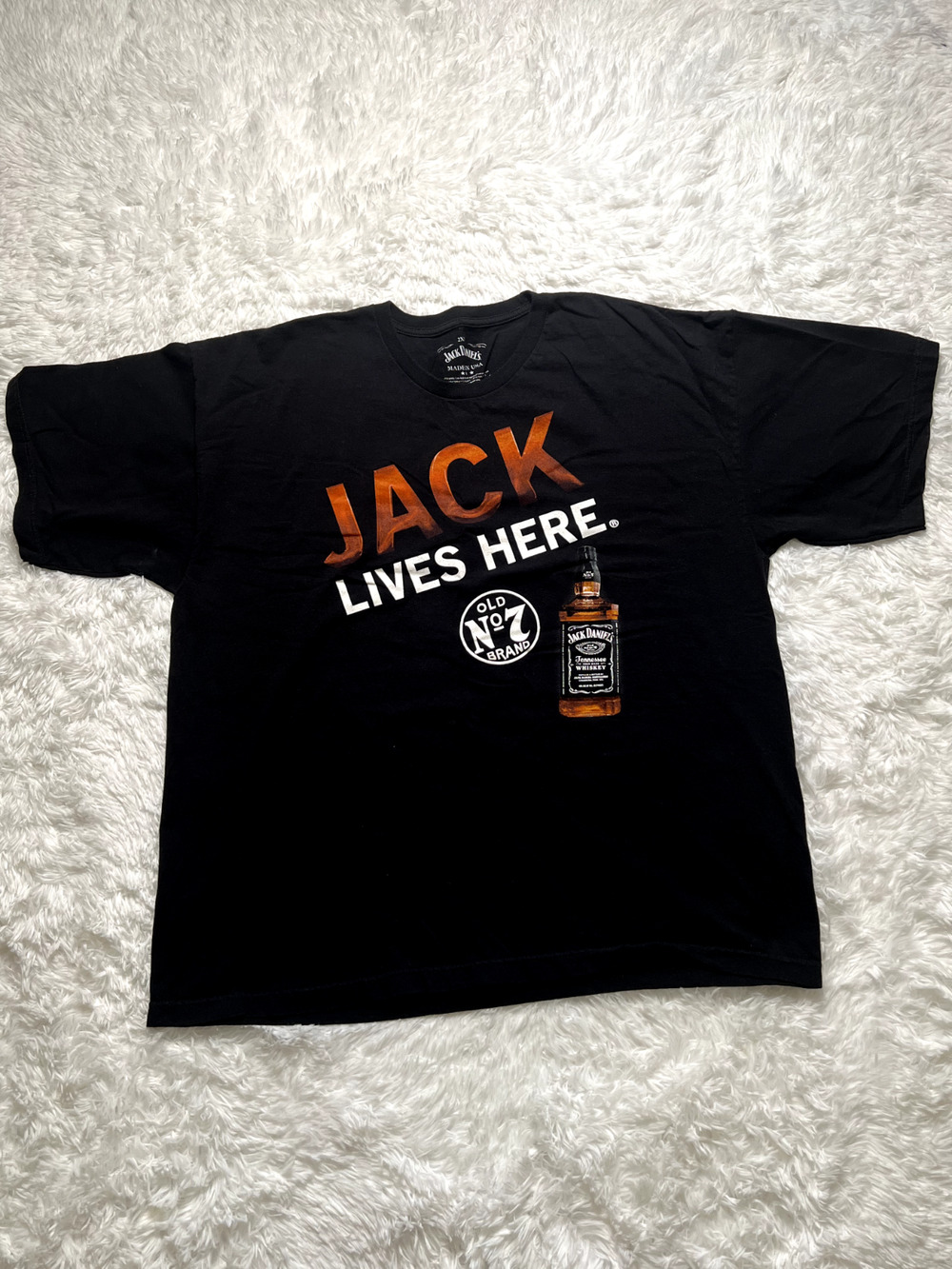 Jack Daniels Jack Lives Here Old No. 7 Brand Graphic T Shirt Size XX